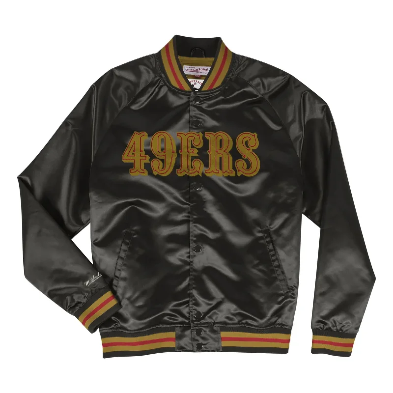 While Supplies Last Mitchell & Ness San Francisco 49ers Lightweight Satin Jacket-Black/Gold While Supplies Last Mitchell & Ness San Francisco 49ers Lightweight Satin Jacket-Black/Gold