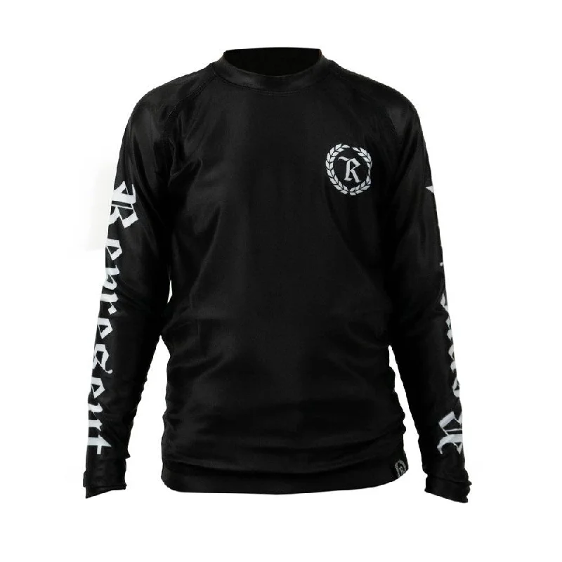 Black Gang Kids Jiu Jitsu Rash Guard Long Sleeve [BLACK X WHITE]