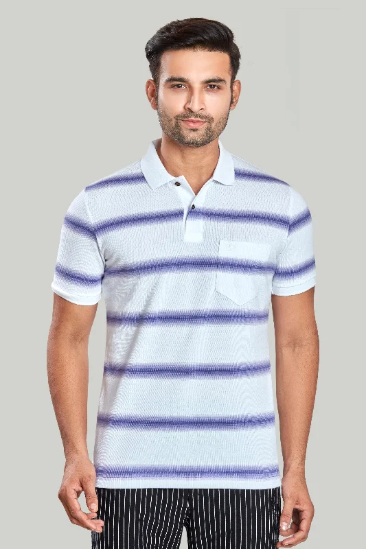 Weekend Bargains Galore Stripe Pique Polo