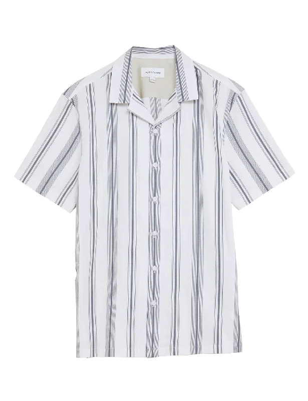 Pure Cotton Striped Revere Shirt