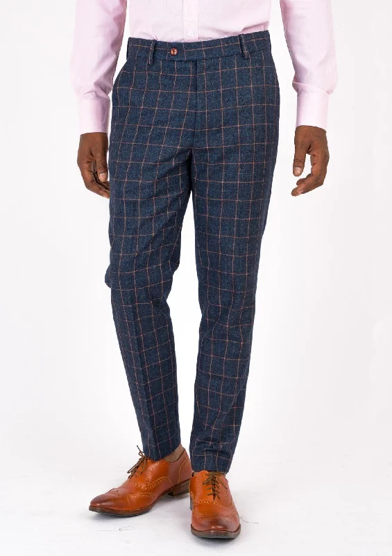 Mega Sale Spruce Blue Flannel Windowpane Pants