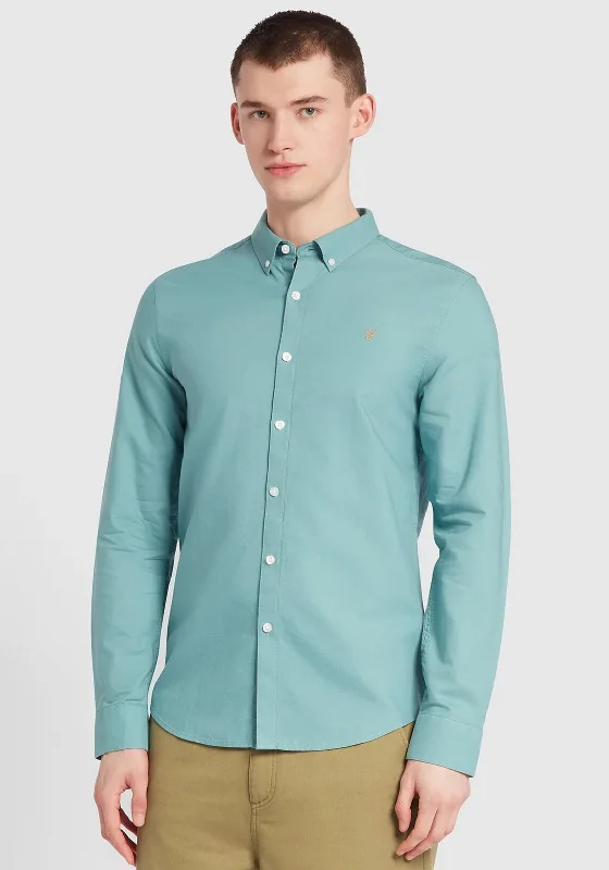 Farah Brewer Long Sleeve Shirt, Brook Blue