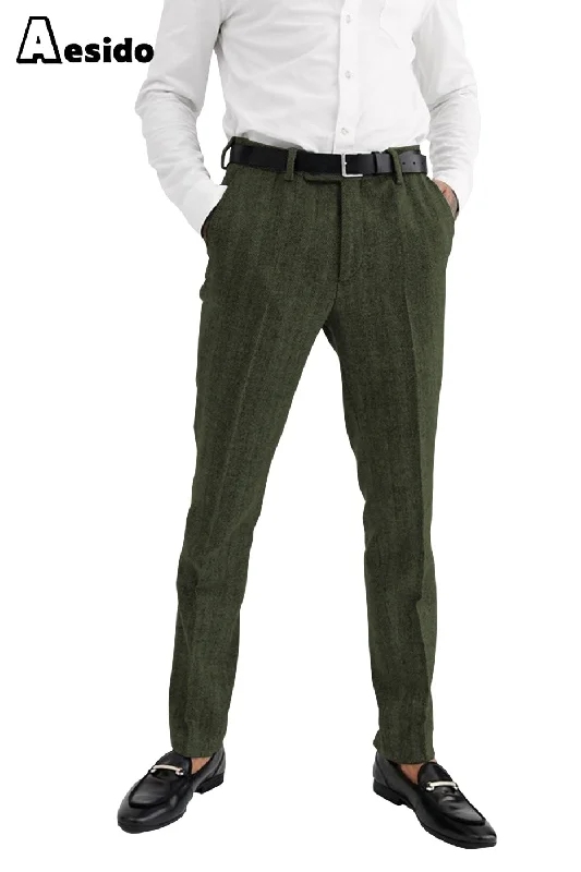 Online Exclusive Men's Herringbone Trousers