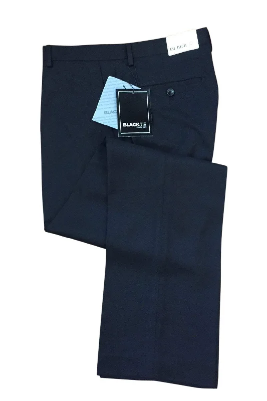 Can't Beat "Bradley" Black Luxury Wool Blend Suit Pants