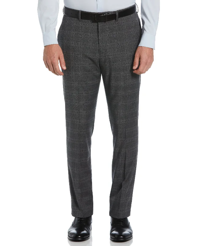 Slim Fit Deco Plaid Suit Pant