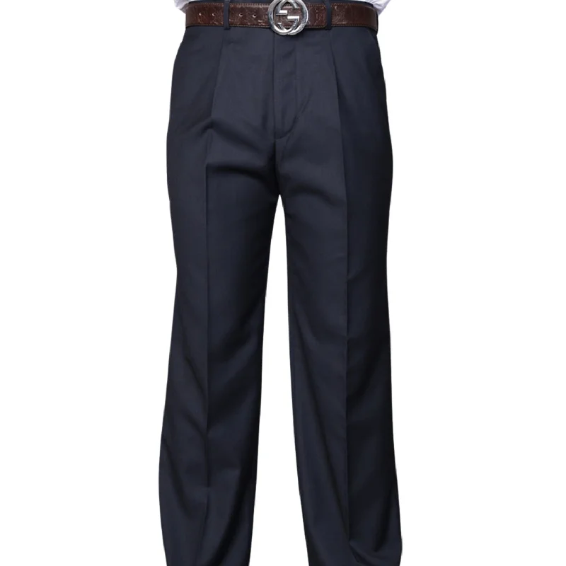 Weekend Discounts to Snag Dubhe Collection: Navy Pleated Wool Pants
