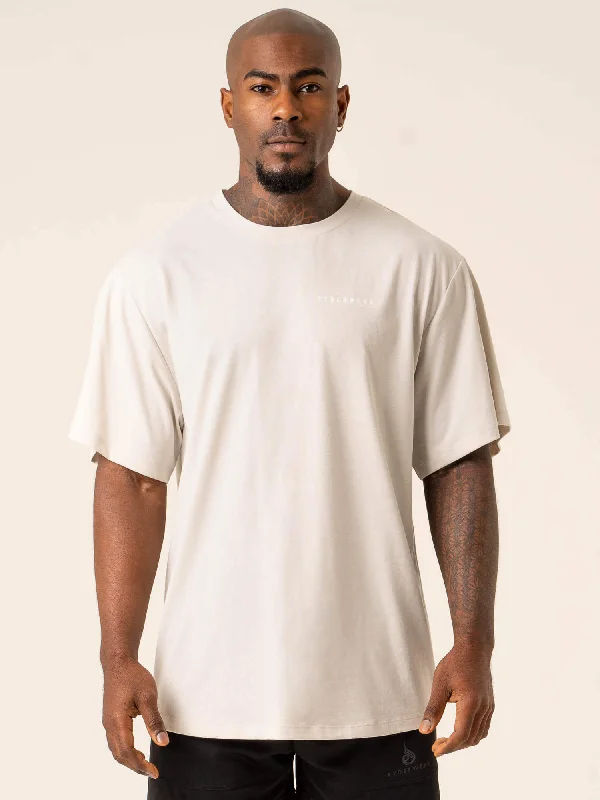 Can't Beat Advance Oversized T-Shirt - Stone