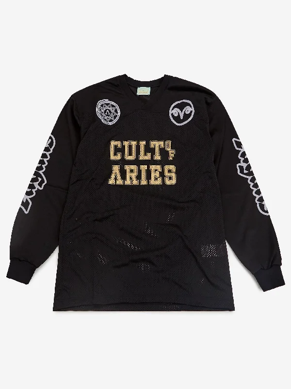 Bargain Blast Aries Cult Leader Airetx Long Sleeve T-Shirt - Black
