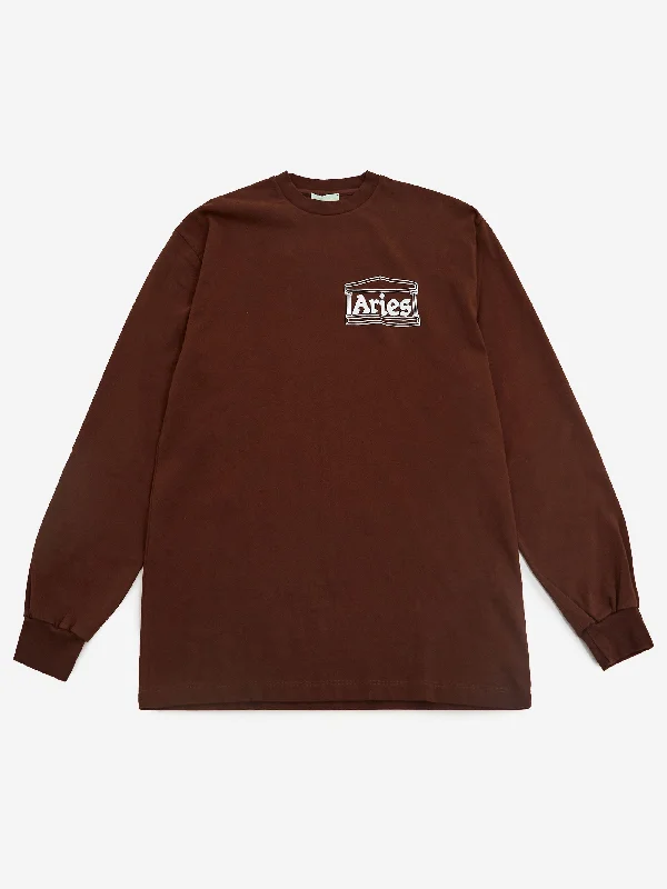 Mega Deal Aries Temple Long Sleeve T-Shirt - Brown