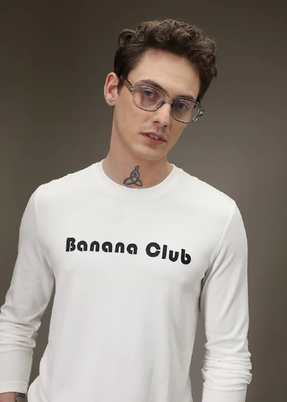 Epic Deals Banana Club White Regular Fit T-shirt