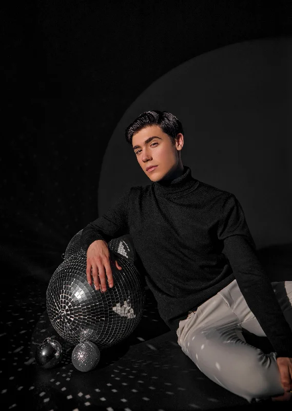 Price Meltdown Black Turtle-Neck Sweater