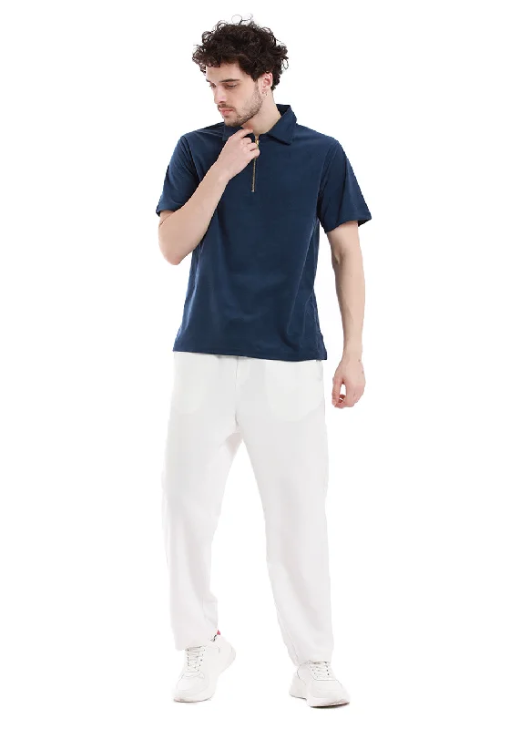 Special Offer Blue Sapphire Zip polo T-shirt