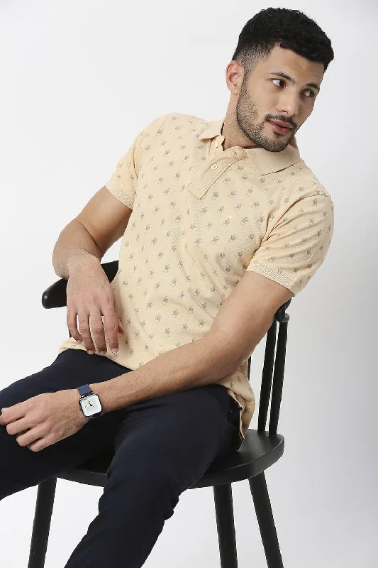 Time-Sensitive Muscle Fit Cotton Polo T-shirt