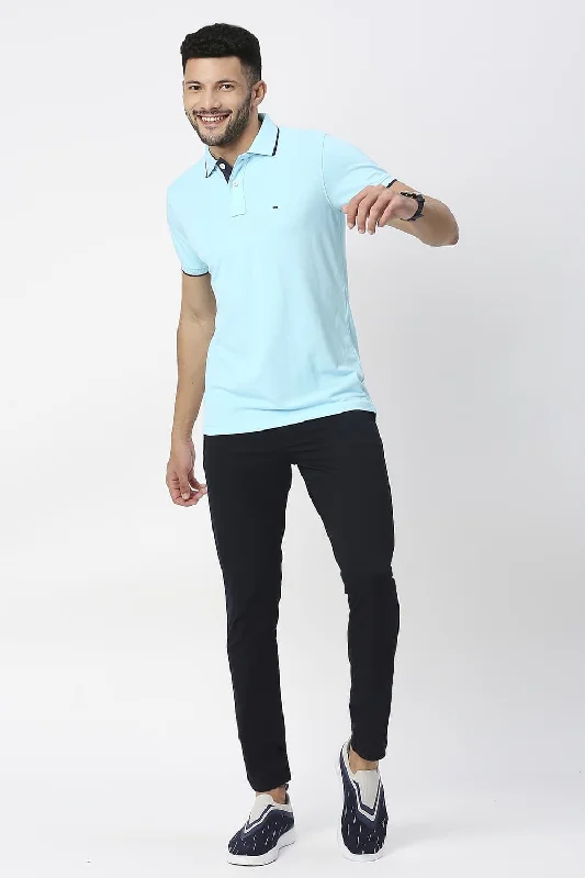 Muscle Fit Cotton Polyester Polo T-shirt