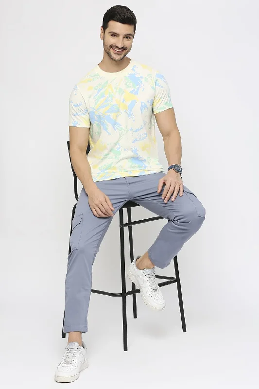 Great Bargain Muscle Fit Cotton Printed Crew T-shirts