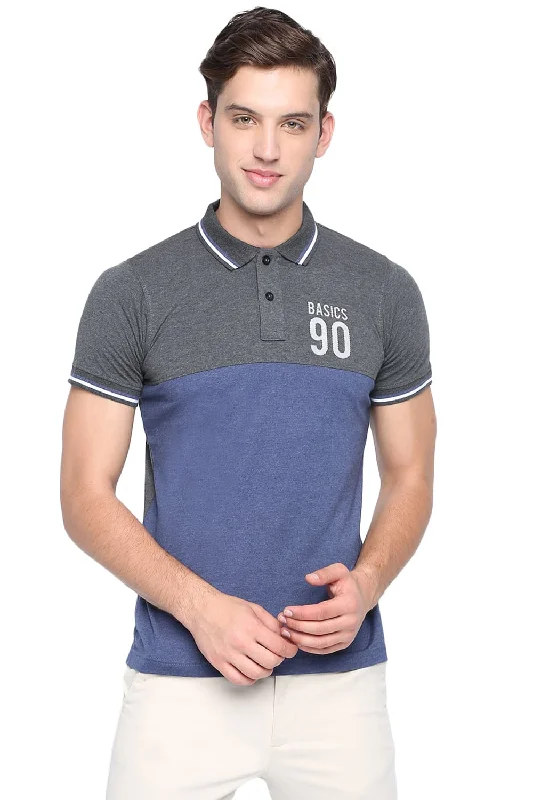 Muscle Fit Heather Polo T Shirt