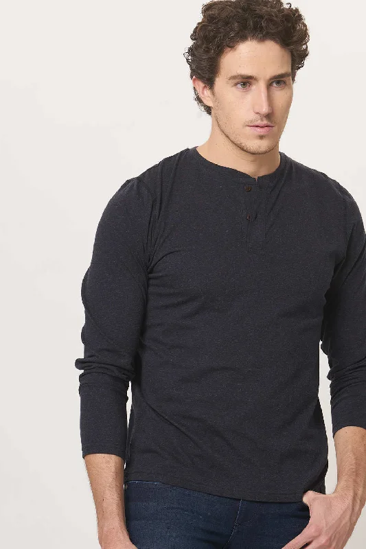 Muscle Fit Henley Full Sleeve T.shirt