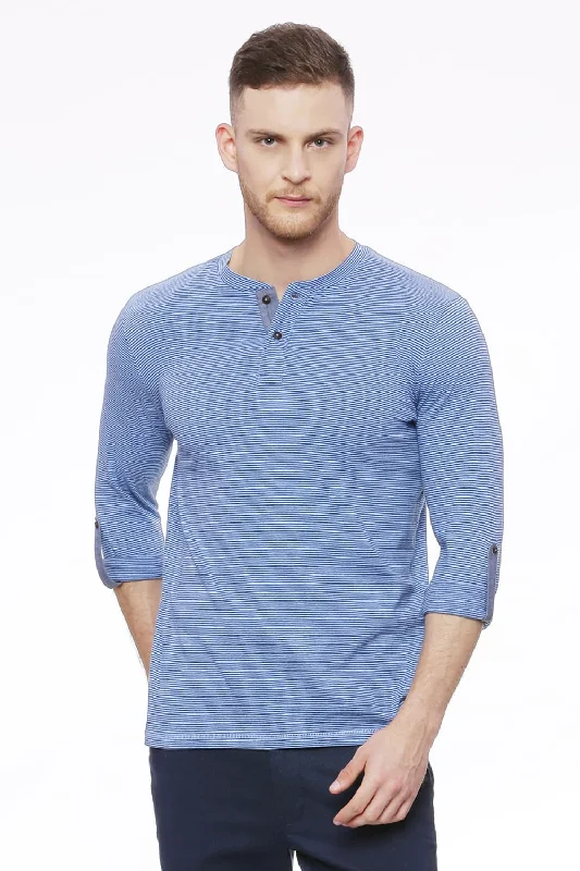 Muscle Fit Henley T Shirt