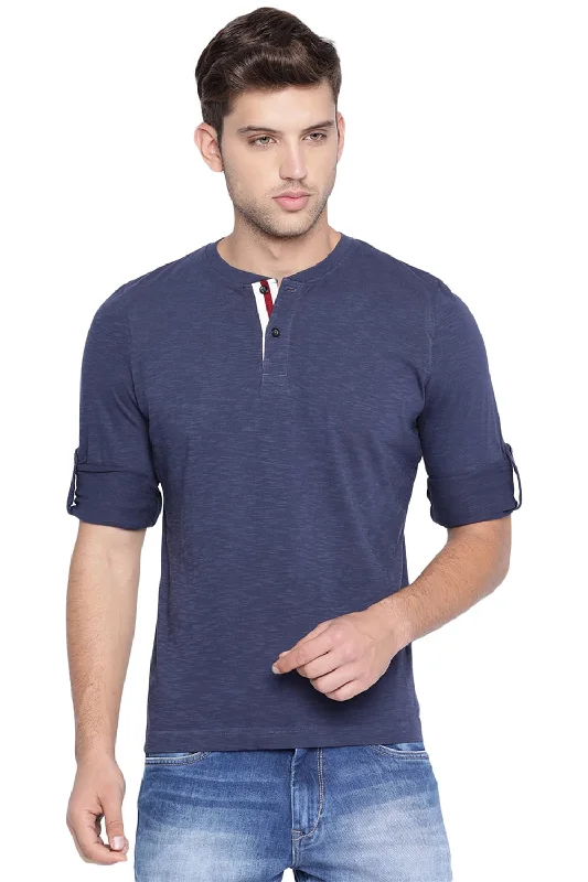 Muscle Fit Henley T Shirt