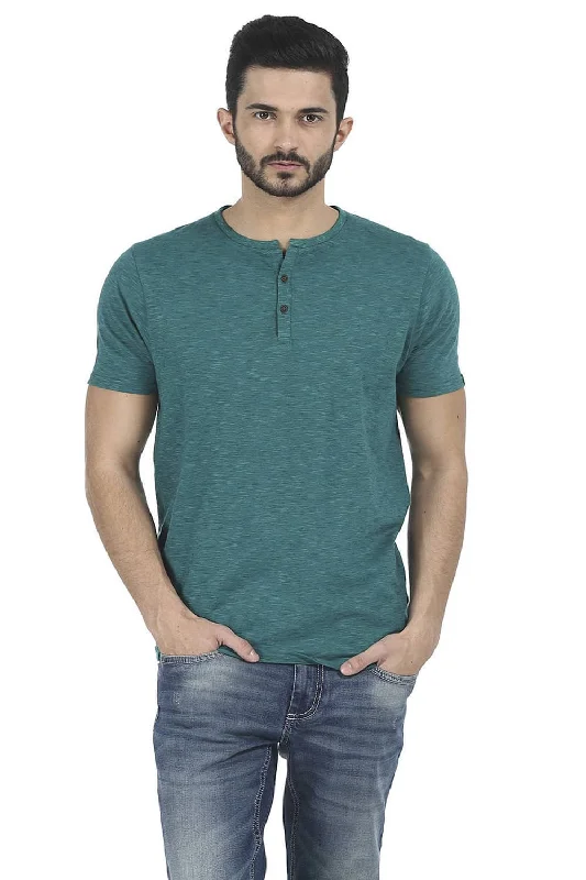 Muscle Fit Henley T Shirt