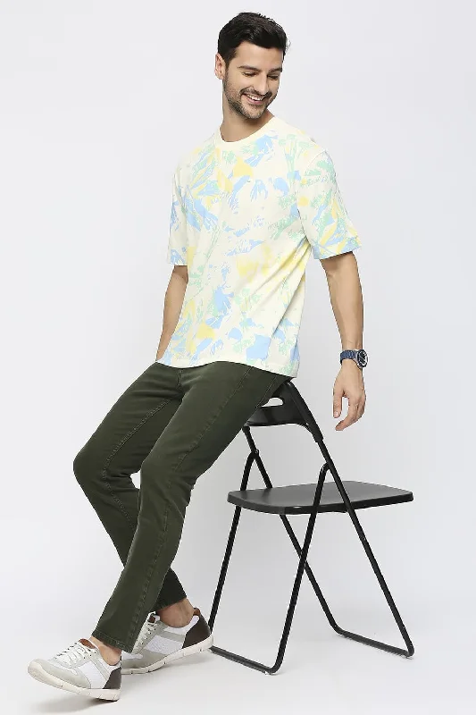 Quick Deals Relaxed Fit Cotton Printed Crew T-shirts