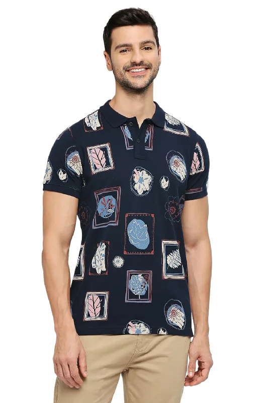 Midnight Sale Regular Fit Cotton Printed Polo T-Shirts
