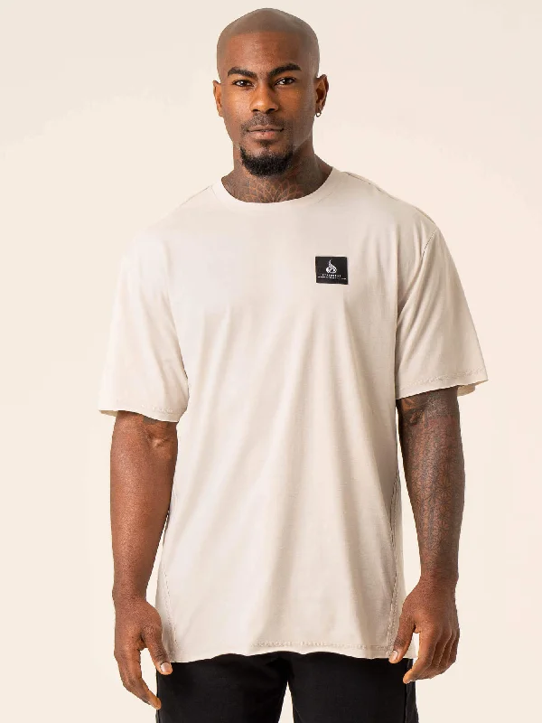 Don't Delay Dynamic Oversized T-Shirt - Stone