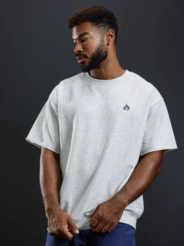 Now Available Emerge Fleece T-Shirt - Snow Grey Marl