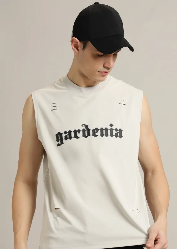 New Markdowns Gardenia Cream Ribbed Regular Tank