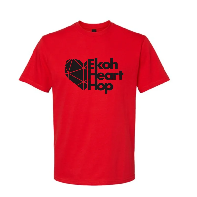 Weekend Specials to Celebrate Red Geometric Heart Hop T-shirt