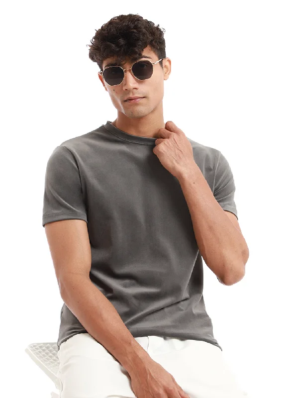 Weekend Bargains to Sizzle Glacier Gray Suede T-shirt
