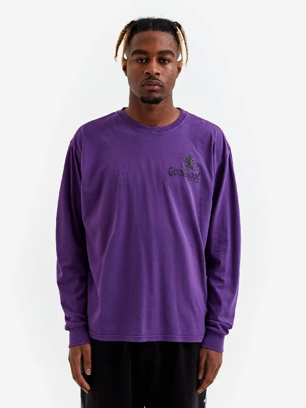 Limited Availability Goodhood Worldwide Pyramid Longsleeve T-Shirt - Purple