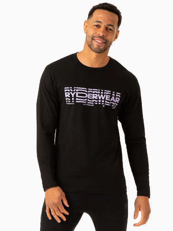 New Deal Graphic Long Sleeve T-Shirt - Black