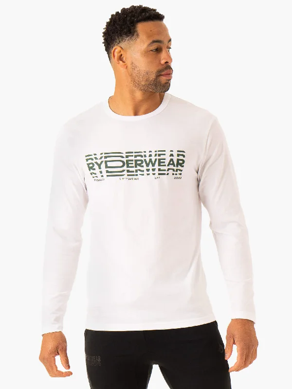 Mega Discount Graphic Long Sleeve T-Shirt - White