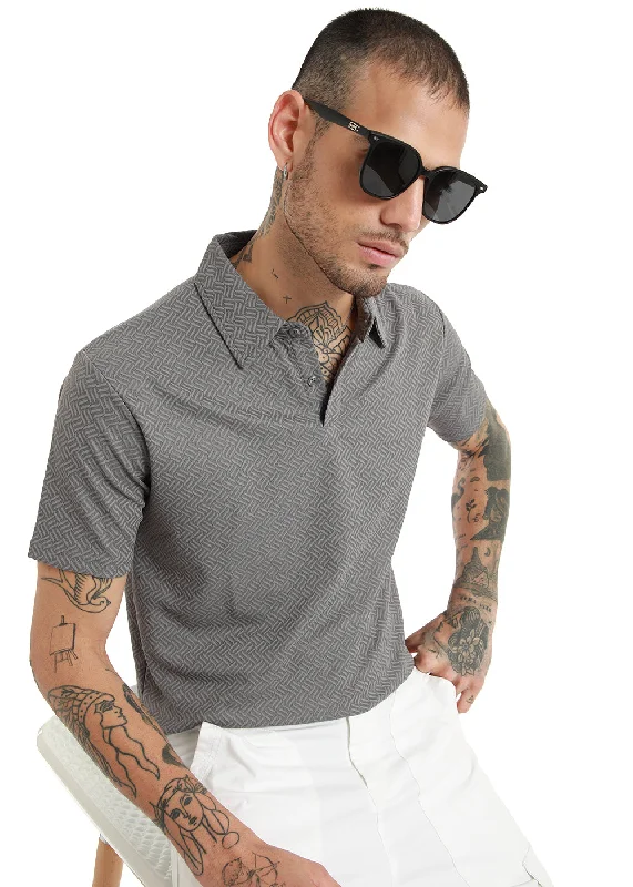 Sale Event Gray twin weave Polo T-shirt