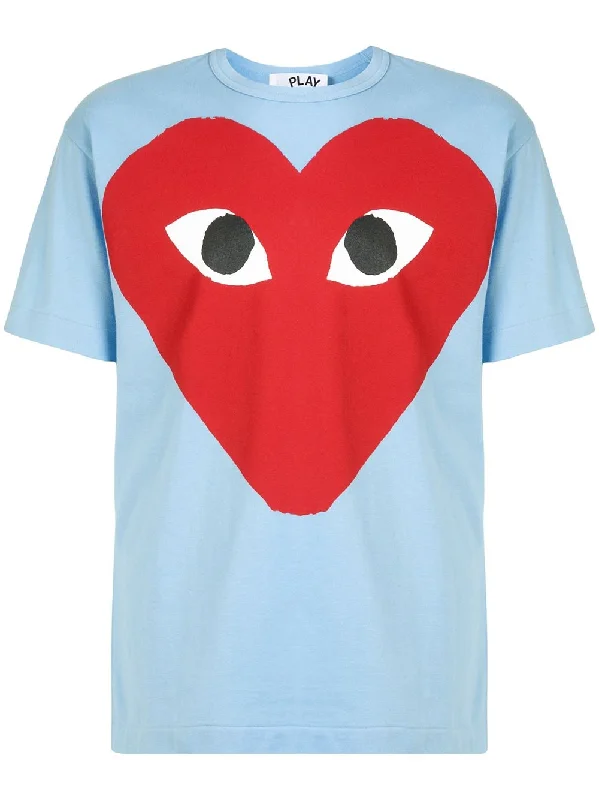 Heart Print Crewneck T-Shirt