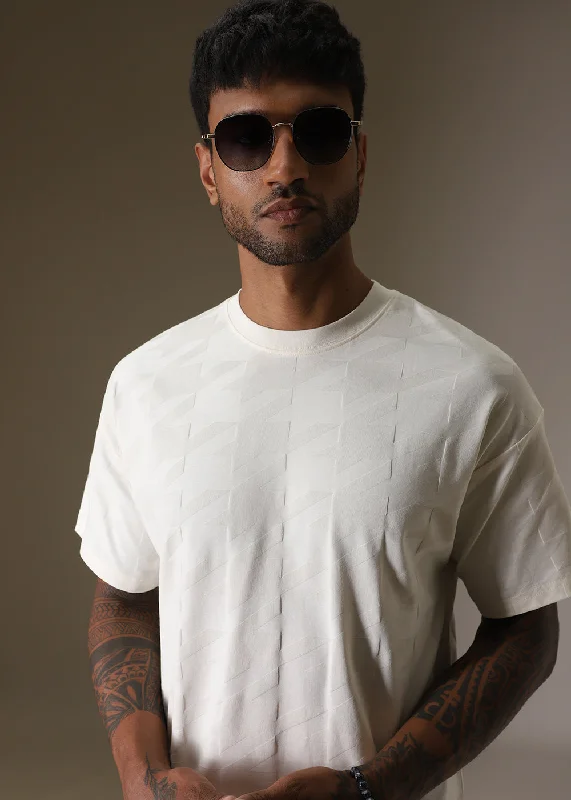 Weekend Bargains to Savor Herringbone Pattern Oversized T-shirt