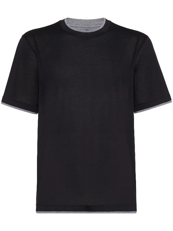 Online Specials Layered-Effect Silk-Cotton T-Shirt