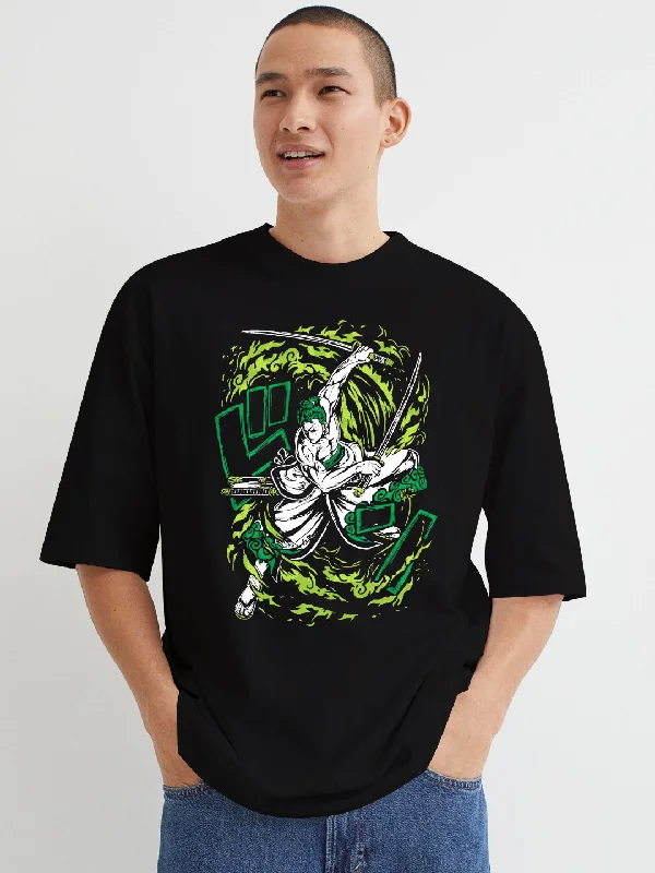 Li Black Anime Oversized T-Shirt