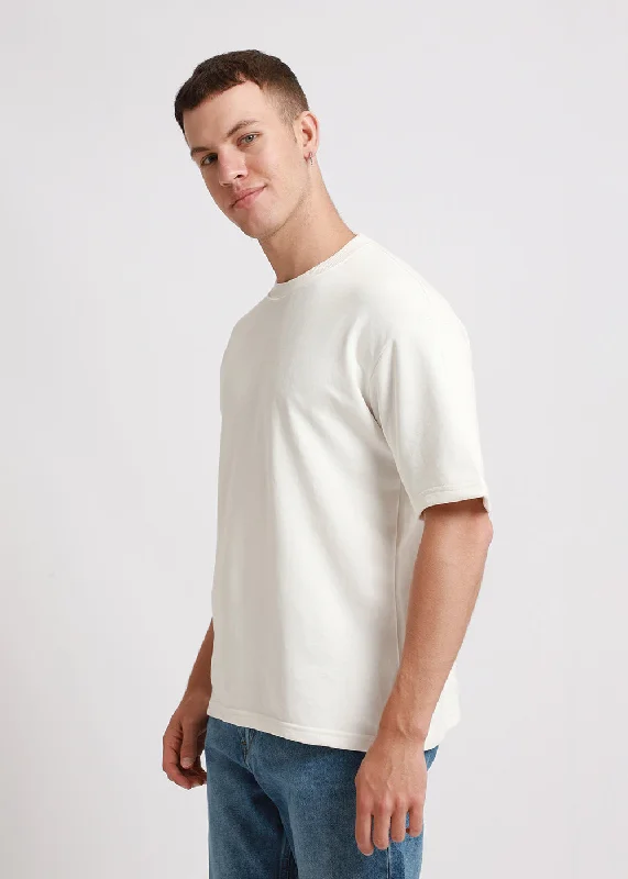 Massive Deal Merino White Oversized Basic T-shirt
