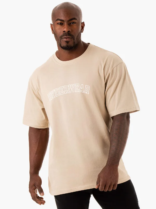 Take Advantage Oversized T-Shirt - tan