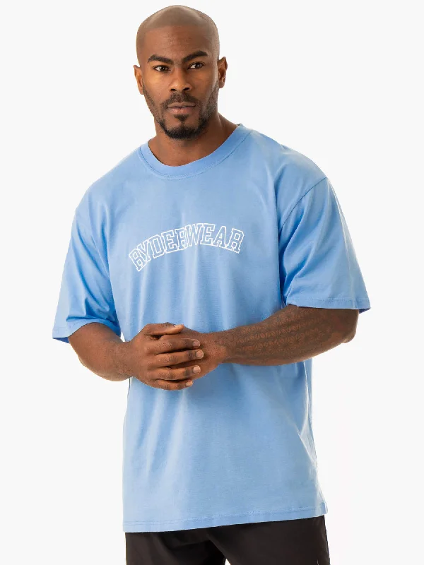 Stock Clearance Oversized T-Shirt - Sky Blue