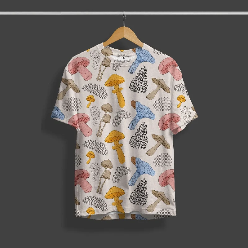 Oye Mushroom Printed T-Shirt