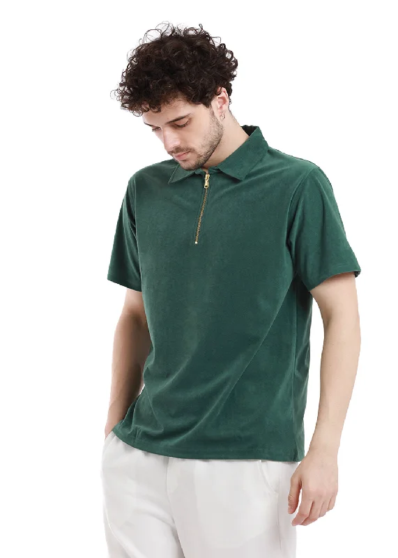 Price Cut Pacific Green Zip polo T-shirt