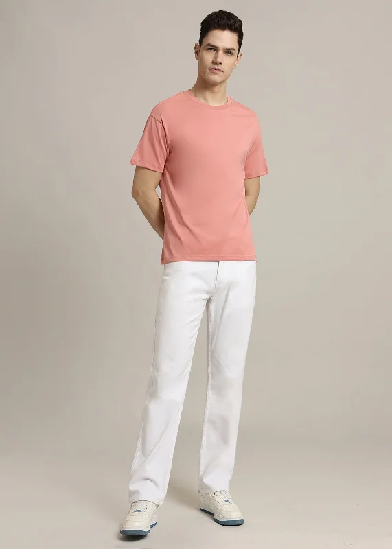 Weekend Deals to Make You Smile Peach Regular Fit T-shirt