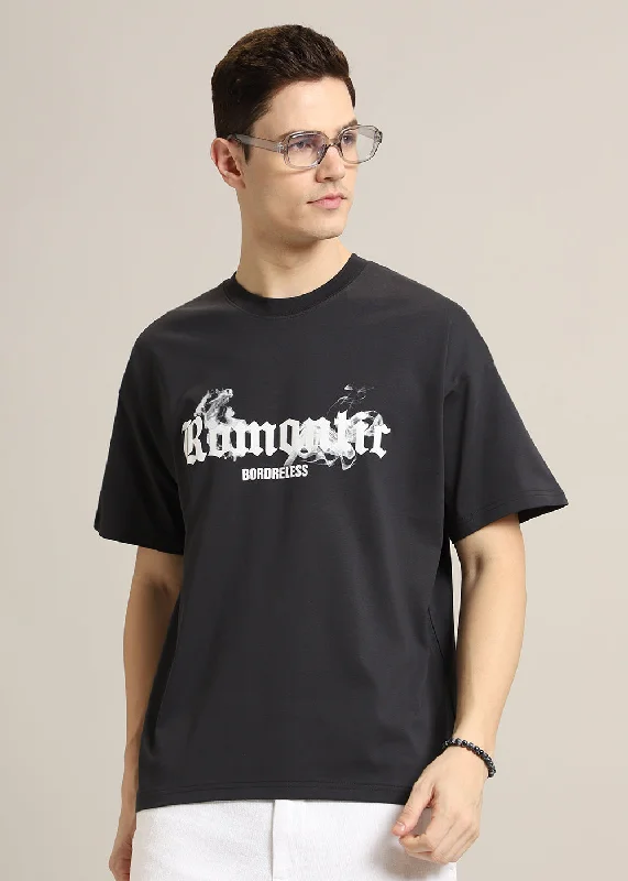Weekend Savings Bonanza Romantic Funk Grey Oversized T-shirt