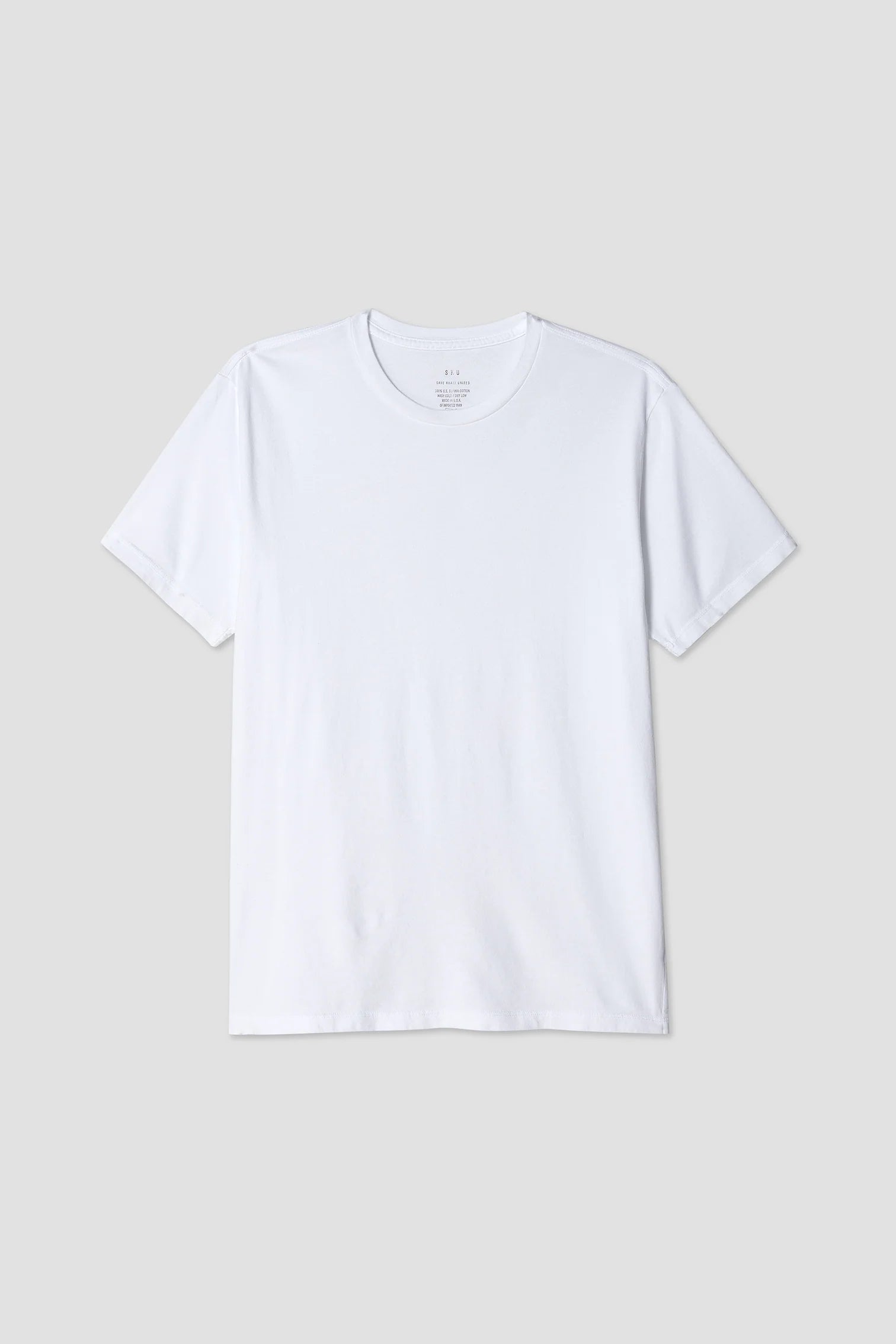 Save Khaki White Supima Jersey Crew T Shirt