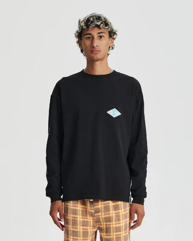 Scribble Ls Tee - Vintage Black