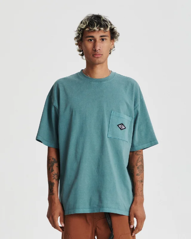 Scribble Pocket Jumbo Fit Tee - Ocean