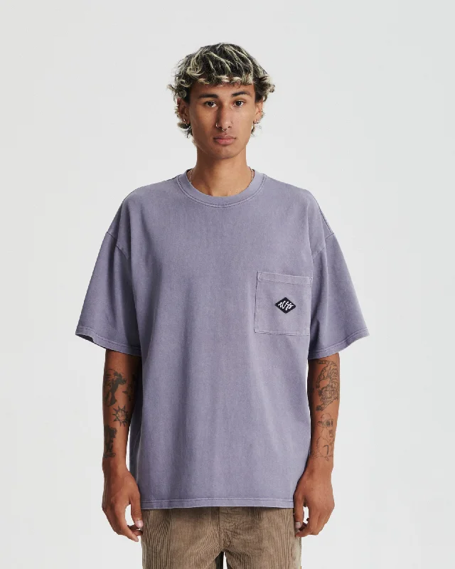 Scribble Pkt Tee - Purple Mauve